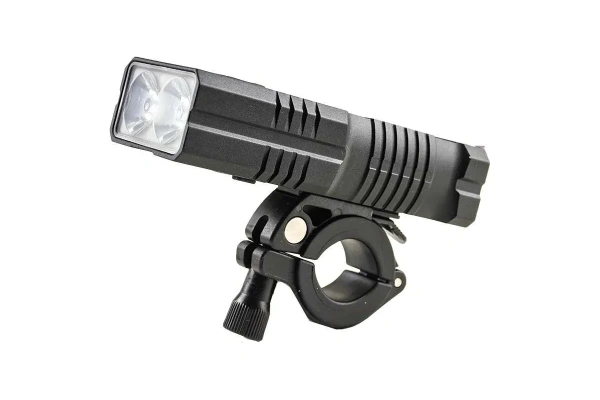 Фонарь передний LS 07182 300lm,2светодиода,6режимов,Li-Poly.аккум,USB,PC+ABS алюм,черный