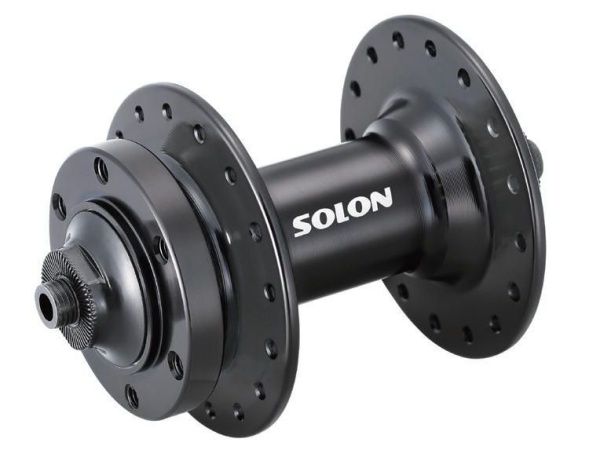 Втулка передняя Solon DH901YF 36H DISC M9*100mm,эксц,черная,крепл.IS6,2промподшипника